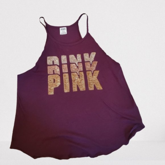 PINK Victoria's Secret Tops - Victoria Secret Pink- sequin tank top